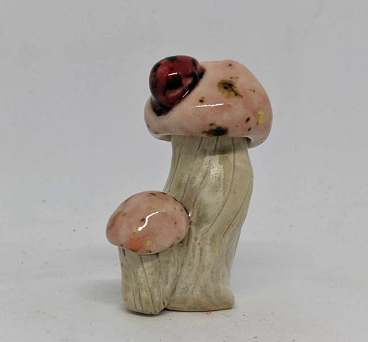 Mushrooms with Lady Bug Incense Burner