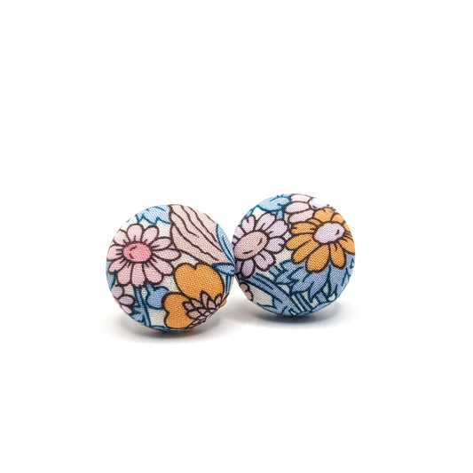 Liberty London Pastel Bloom Fabric  Earrings