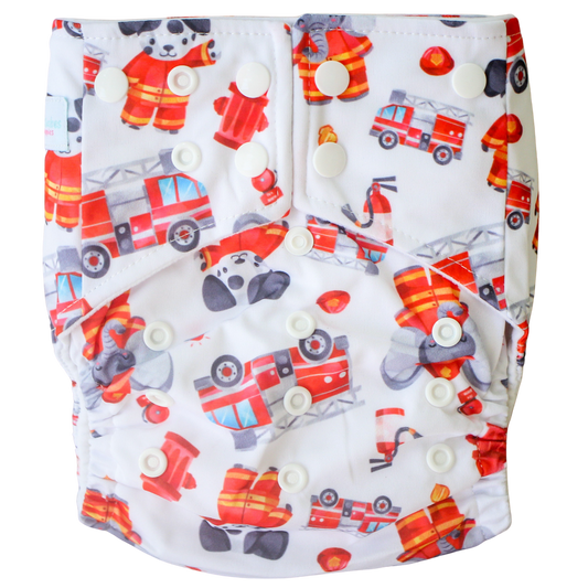 Little fire-fighters cloth nappy