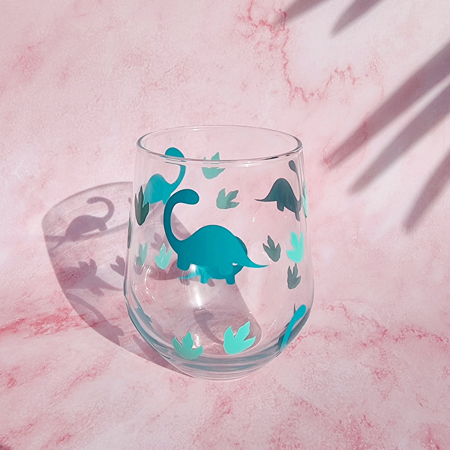 Turquoise Dinosaur Glass