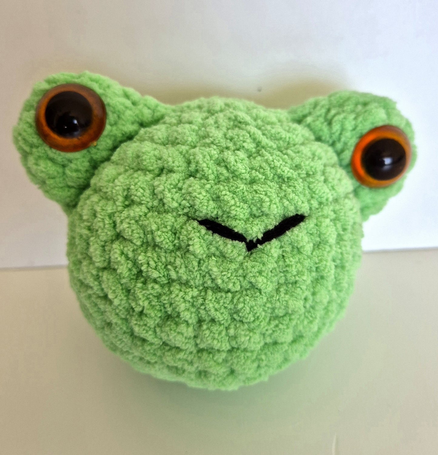 Lime Green Crochet Ball Frog