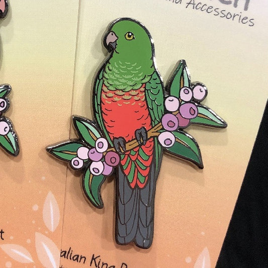 King Parrot (Female) Enamel Pin