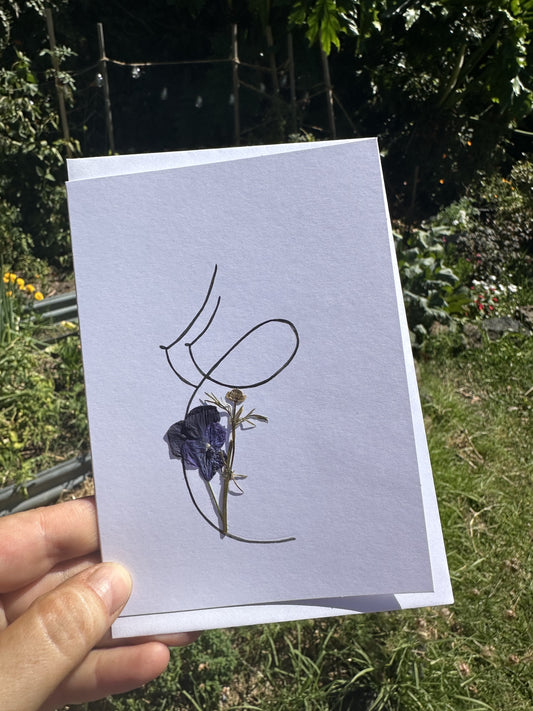 Pansy Pregnancy Greeting Card