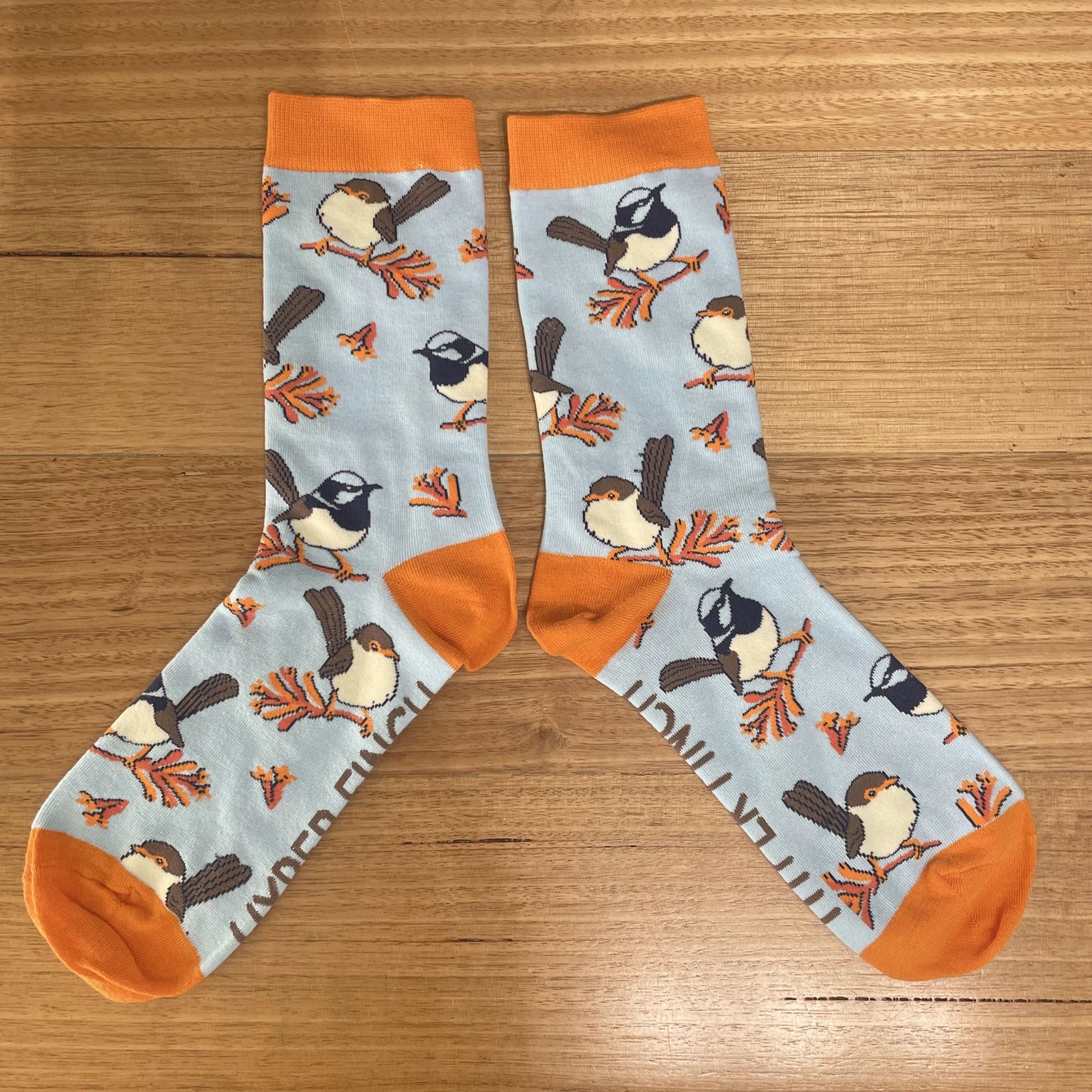 Superb Fairywren Socks - Light Blue