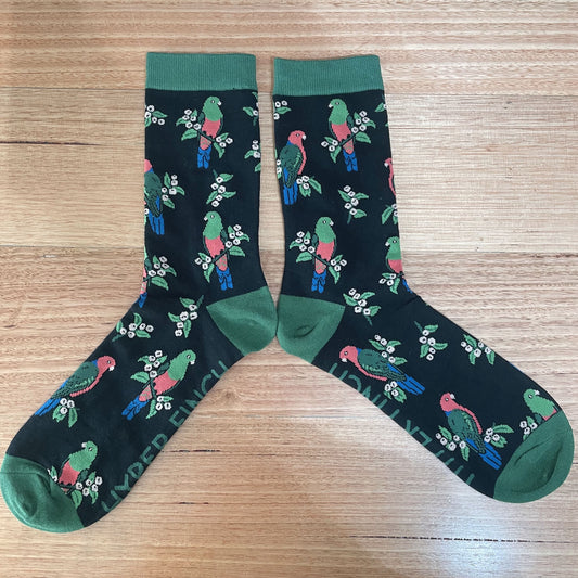 King Parrot Socks - Black