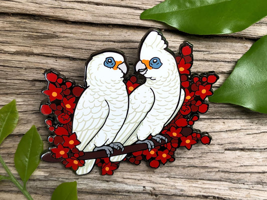 Little Corella Pair - Enamel Pin