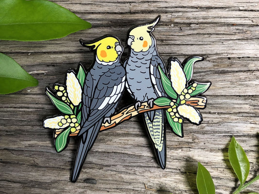 Cockatiel Pair - Enamel Pin