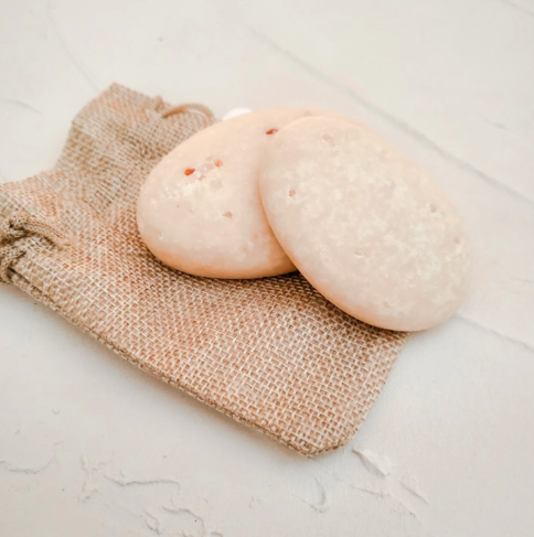 pink salty pebble cleansing bars