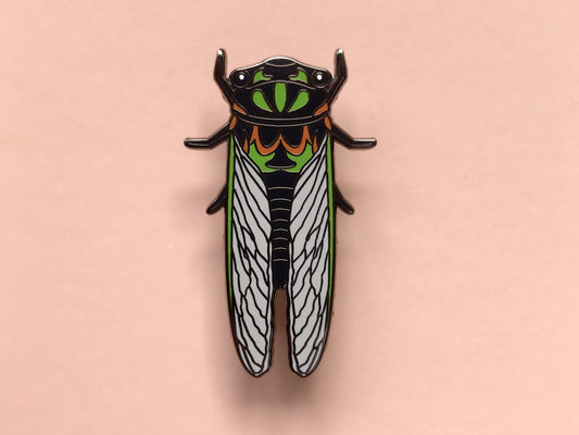 Cicada (Double Drummer) - Enamel Pin