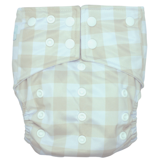 Gingham cloth nappy