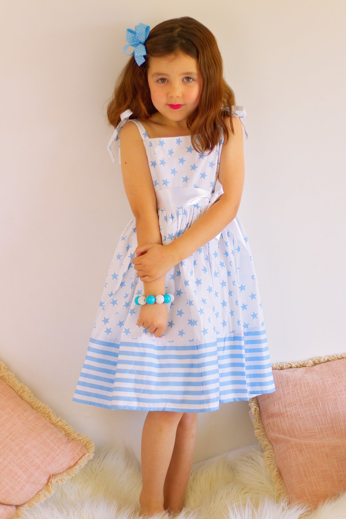 Blue and stripe star dress