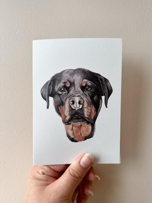 Piper the Rottweiler Card