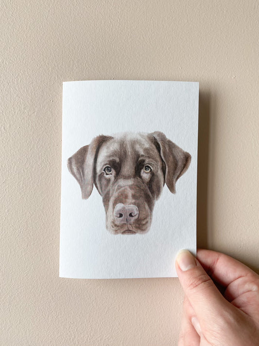 Zuko the Chocolate Labrador Card