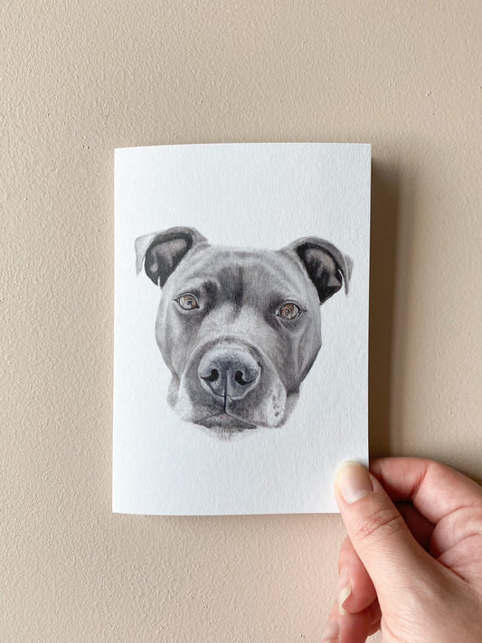 Hunter the Staffy Card