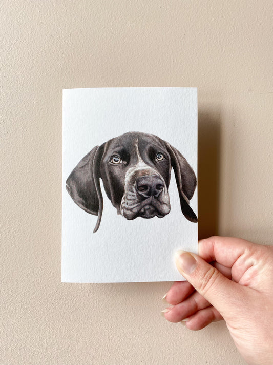 Dusty the German Shorthaird Pointer Card